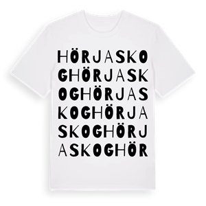 Hörja skog ordlek t-shirt – ekologisk bomull t-shirt från Pinshirt