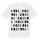 White t-shirt med Hörlinge ordlek t-shirt