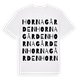 White t-shirt med Hornagården ordlek t-shirt