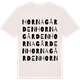 Vintage White t-shirt med Hornagården ordlek t-shirt