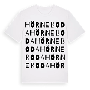 Hörneboda ordlek t-shirt – ekologisk bomull t-shirt från Pinshirt