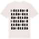 Vintage White t-shirt med Hörröd ordlek t-shirt