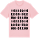 Pink Cotton t-shirt med Hörröd ordlek t-shirt