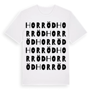 Horröd ordlek t-shirt – ekologisk bomull t-shirt från Pinshirt