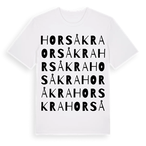 Horsåkra ordlek t-shirt – ekologisk bomull t-shirt från Pinshirt