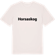 Vintage White t-shirt med Horsaskog fetstil t-shirt
