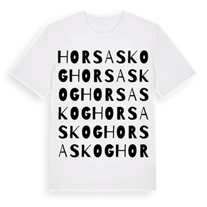 Horsaskog ordlek t-shirt – ekologisk bomull t-shirt från Pinshirt