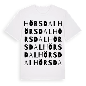 Hörsdal ordlek t-shirt – ekologisk bomull t-shirt från Pinshirt
