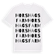 White t-shirt med Horshagsfarm ordlek t-shirt