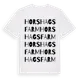 White t-shirt med Horshagsfarm ordlek t-shirt