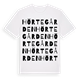 White t-shirt med Hörtegården ordlek t-shirt