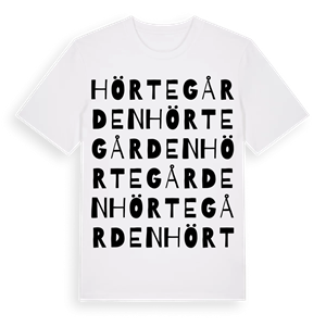 Hörtegården ordlek t-shirt – ekologisk bomull t-shirt från Pinshirt
