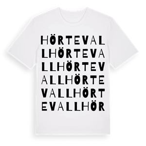 Hörtevall ordlek t-shirt – ekologisk bomull t-shirt från Pinshirt