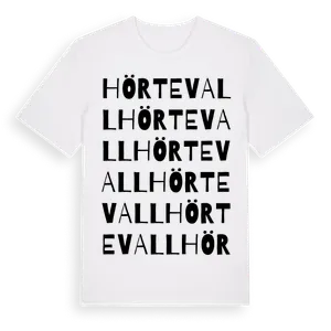 Hörtevall ordlek t-shirt – ekologisk bomull t-shirt från Pinshirt