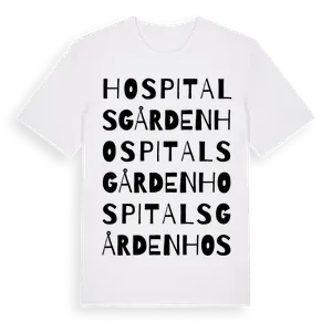 Hospitalsgården ordlek t-shirt – ekologisk bomull t-shirt från Pinshirt
