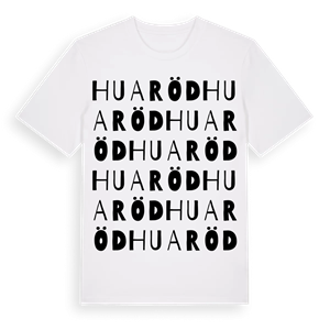 Huaröd ordlek t-shirt – ekologisk bomull t-shirt från Pinshirt