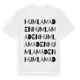 White t-shirt med Humlamaden ordlek t-shirt