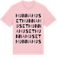 Pink Cotton t-shirt med Hunnahuset ordlek t-shirt