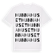 White t-shirt med Hunnahuset ordlek t-shirt