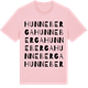 Pink Cotton t-shirt med Hunneberga ordlek t-shirt
