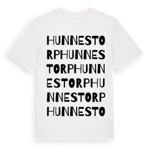 Hunnestorp ordlek t-shirt – ekologisk bomull t-shirt från Pinshirt