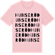 Pink Cotton t-shirt med Hunseröd ordlek t-shirt