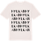 Vintage White t-shirt med Hylkan ordlek t-shirt
