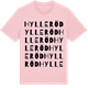 Pink Cotton t-shirt med Hylleröd ordlek t-shirt