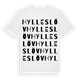 White t-shirt med Hylleslöv ordlek t-shirt