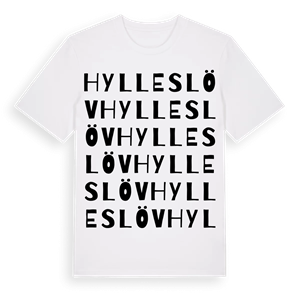 Hylleslöv ordlek t-shirt – ekologisk bomull t-shirt från Pinshirt