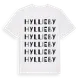 White t-shirt med Hyllieby ordlek t-shirt