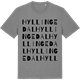 Mid Heather Gray t-shirt med Hyllingedal ordlek t-shirt