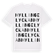 White t-shirt med Hyllingelyckan ordlek t-shirt