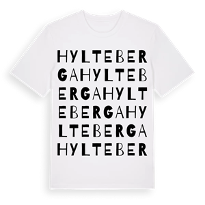 Hylteberga ordlek t-shirt – ekologisk bomull t-shirt från Pinshirt
