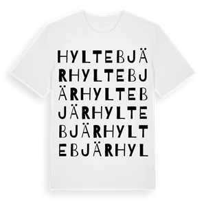 Hyltebjär ordlek t-shirt – ekologisk bomull t-shirt från Pinshirt