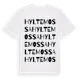 White t-shirt med Hyltemossa ordlek t-shirt