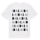 White t-shirt med Idala ordlek t-shirt