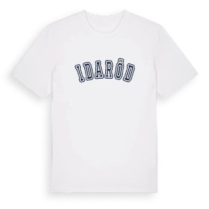 Idaröd college t-shirt – ekologisk bomull t-shirt från Pinshirt