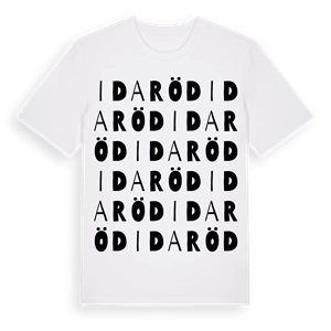 Idaröd ordlek t-shirt – ekologisk bomull t-shirt från Pinshirt
