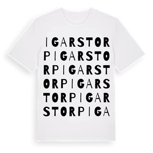 Igarstorp ordlek t-shirt – ekologisk bomull t-shirt från Pinshirt