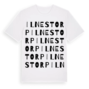 Ilnestorp ordlek t-shirt – ekologisk bomull t-shirt från Pinshirt
