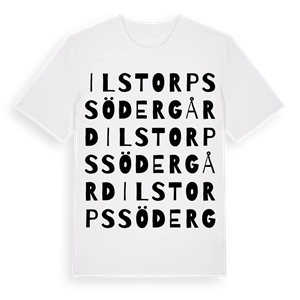 Ilstorps Södergård ordlek t-shirt – ekologisk bomull t-shirt från Pinshirt