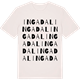 Vintage White t-shirt med Ingadal ordlek t-shirt