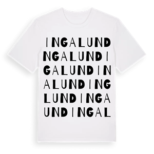 Ingalund ordlek t-shirt – ekologisk bomull t-shirt från Pinshirt