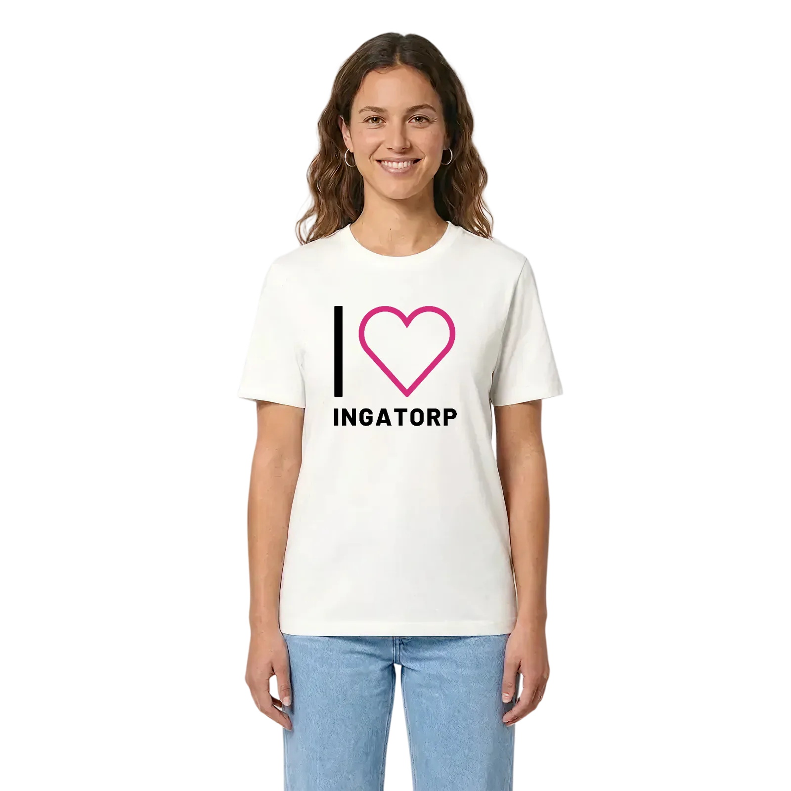 Jag älskar Ingatorp t-shirt stort tryck – White, i miljö