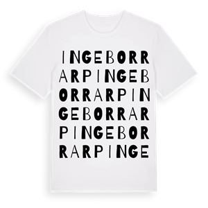 Ingeborrarp ordlek t-shirt – ekologisk bomull t-shirt från Pinshirt