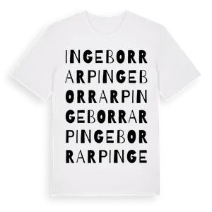 Ingeborrarp ordlek t-shirt – ekologisk bomull t-shirt från Pinshirt