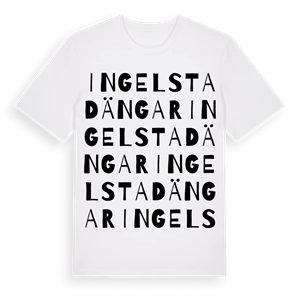 Ingelstad ängar ordlek t-shirt – ekologisk bomull t-shirt från Pinshirt