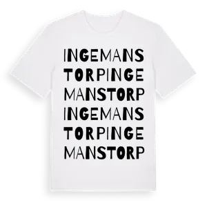 Ingemanstorp ordlek t-shirt – ekologisk bomull t-shirt från Pinshirt