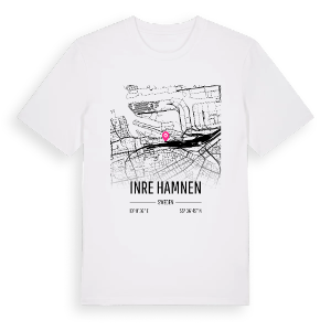 Inre Hamnen karta t-shirt – ekologisk bomull t-shirt från Pinshirt